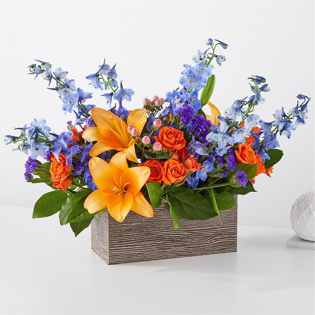 Radiant Citrus Box Bouquet – A Country Home Floral, Baker City OR