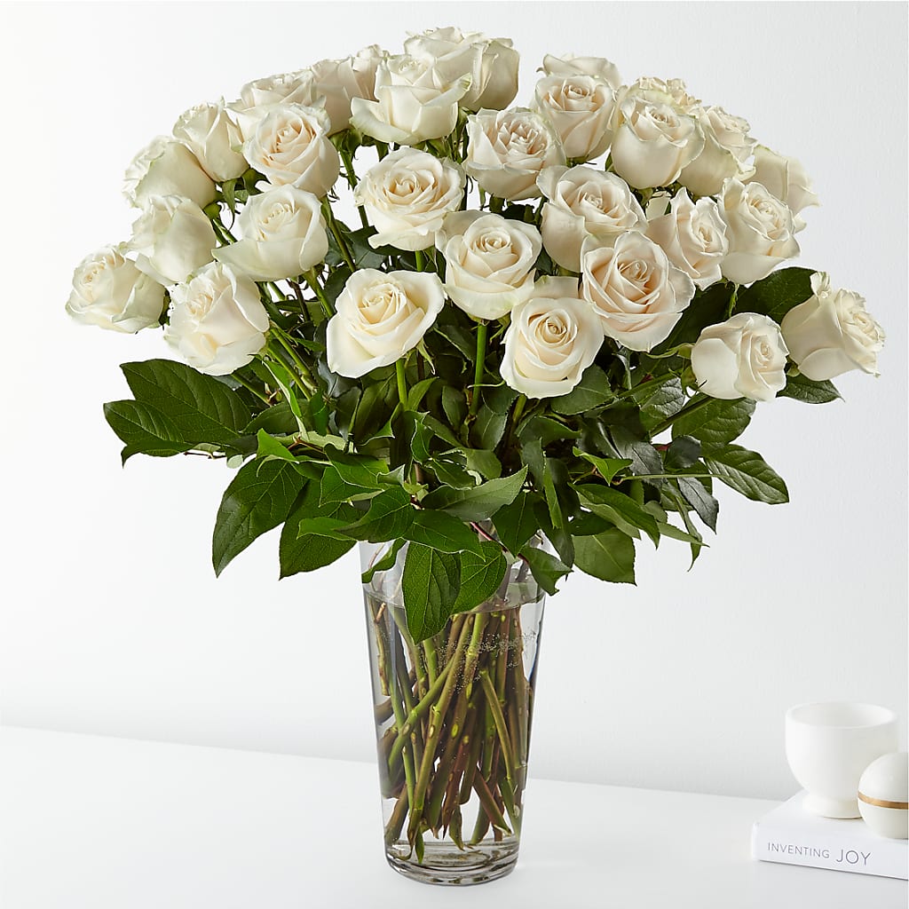 Long Stem White Rose Bouquet – A Country Home Floral, Baker City OR