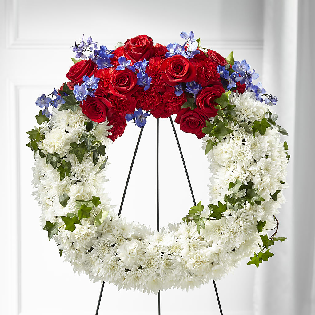 Patriotic Passion Wreath – A Country Home Floral, Baker City OR
