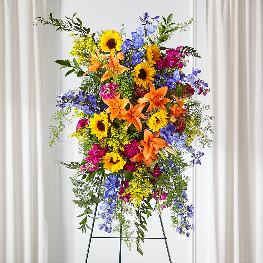 Sunlit Memories Standing Spray (Standard) – A Country Home Floral, Baker City OR