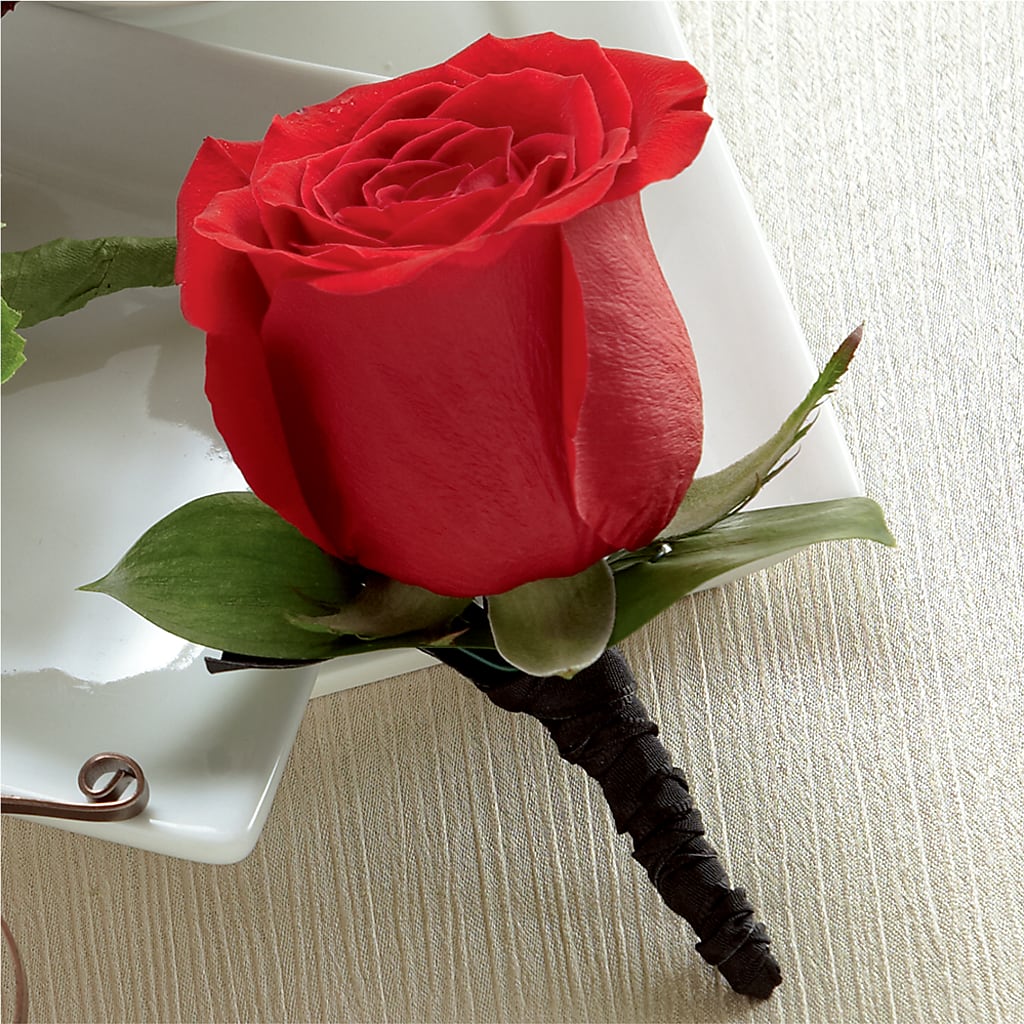 Red Rose Boutonniere – A Country Home Floral, Baker City OR