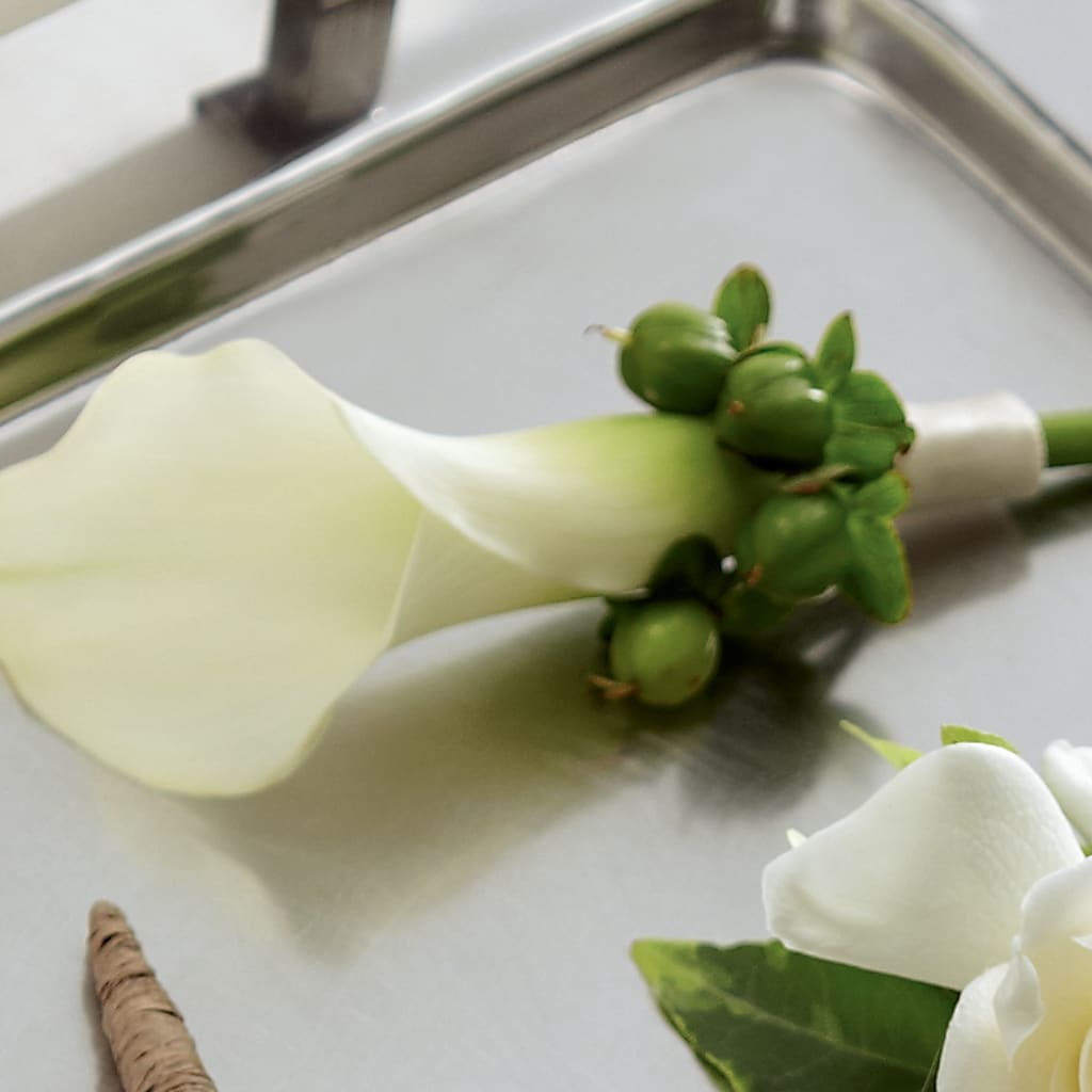 White Calla Boutonniere – A Country Home Floral, Baker City OR