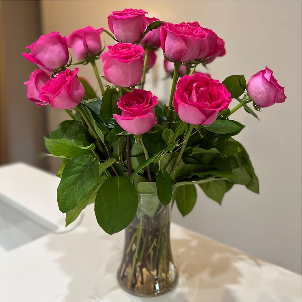 Long Stem Pink Rose Bouquet –  A Country Home Floral, Baker City OR