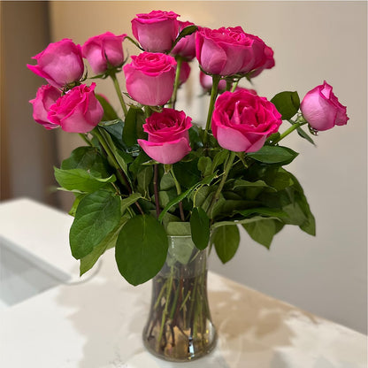 Long Stem Pink Rose Bouquet –  A Country Home Floral, Baker City OR