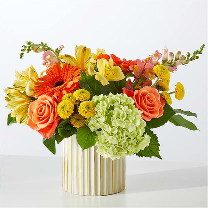 Autumn Sunshine Bouquet with Ivory Vase –  A Country Home Floral, Baker City OR