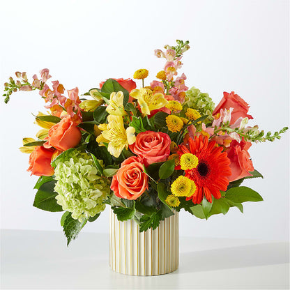 Autumn Sunshine Bouquet with Ivory Vase –  A Country Home Floral, Baker City OR