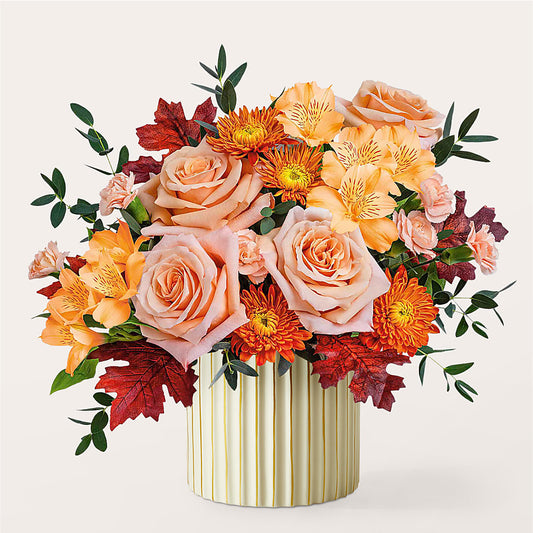 Spiced Latte Bouquet with Ivory Vase –  A Country Home Floral, Baker City OR