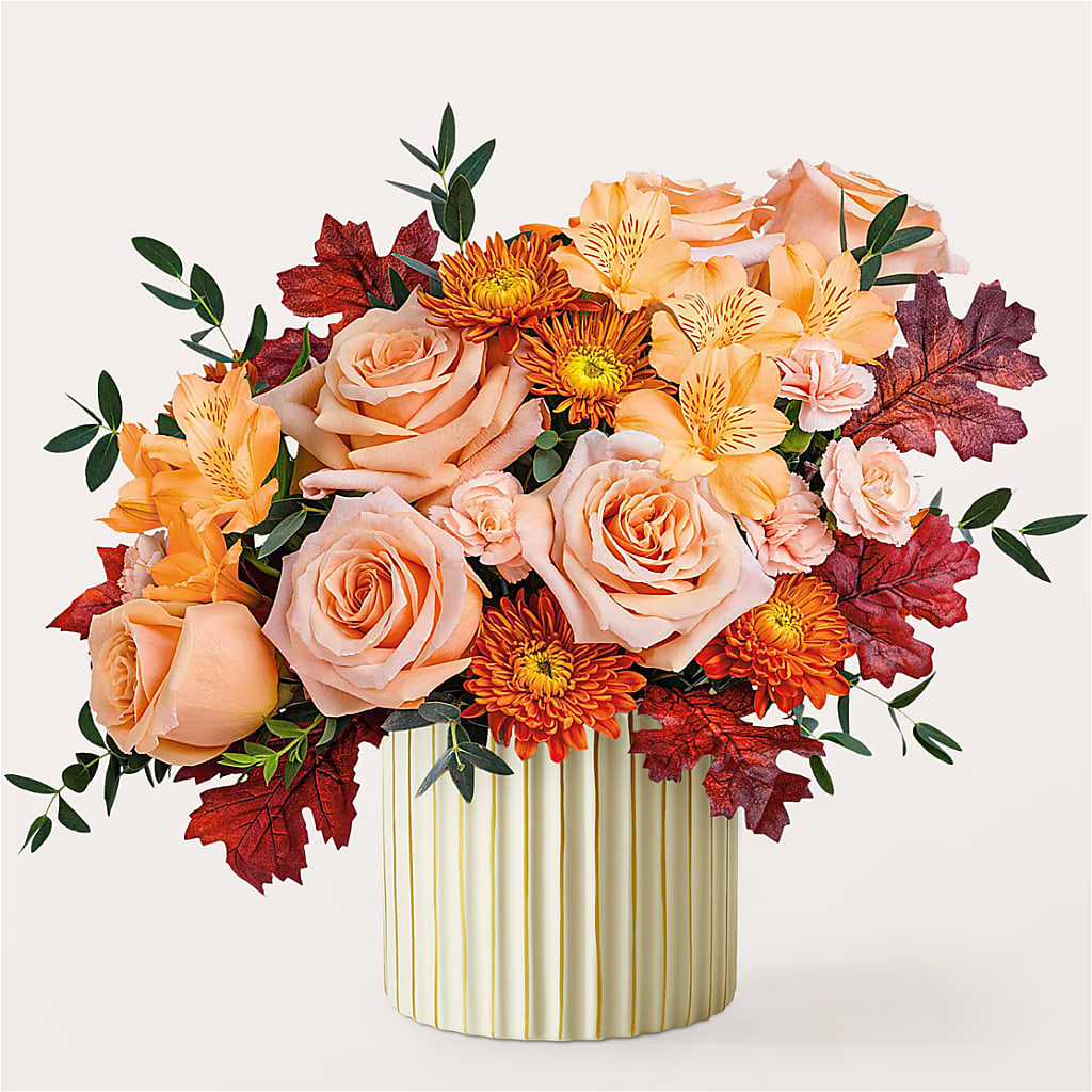 Spiced Latte Bouquet with Ivory Vase –  A Country Home Floral, Baker City OR
