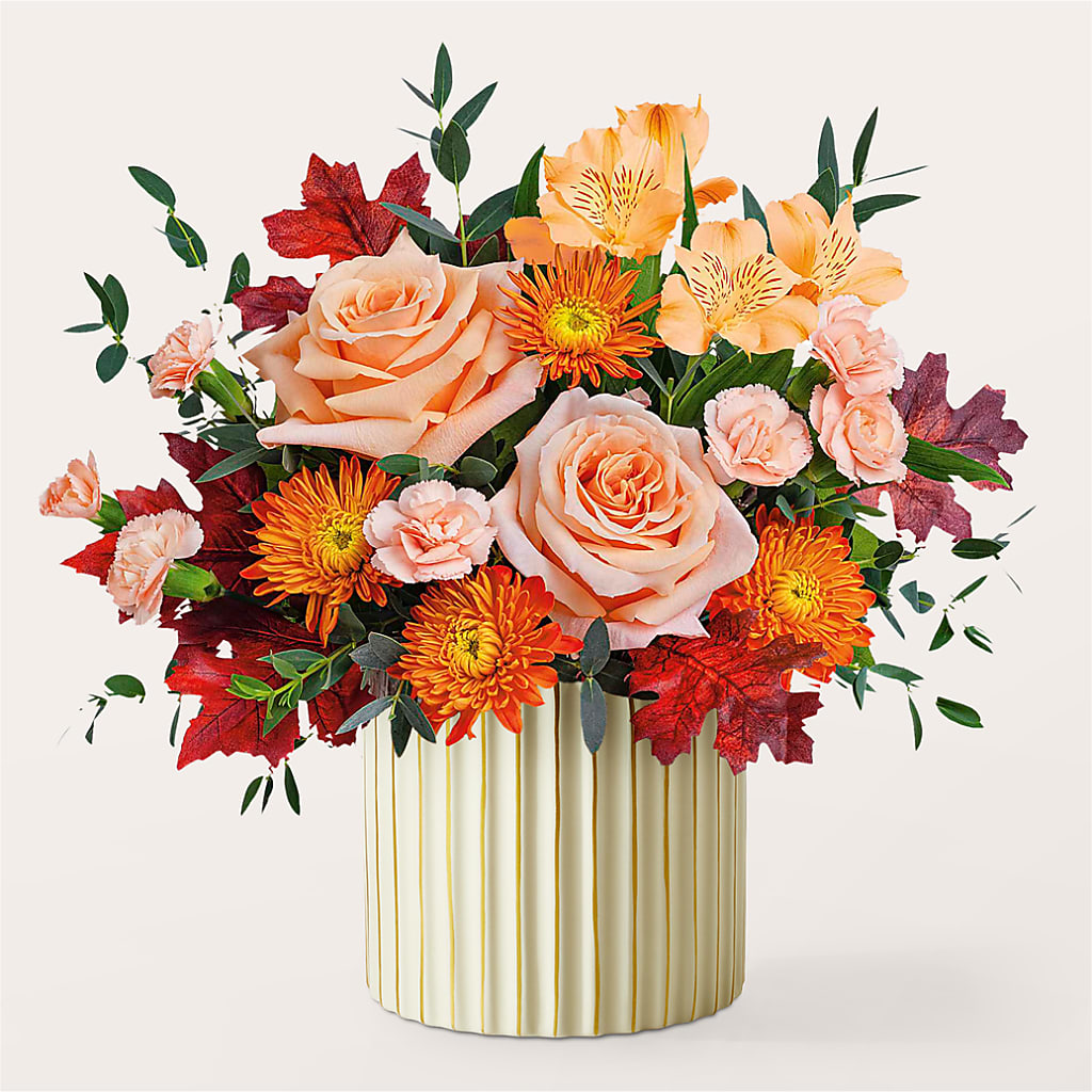 Spiced Latte Bouquet with Ivory Vase –  A Country Home Floral, Baker City OR