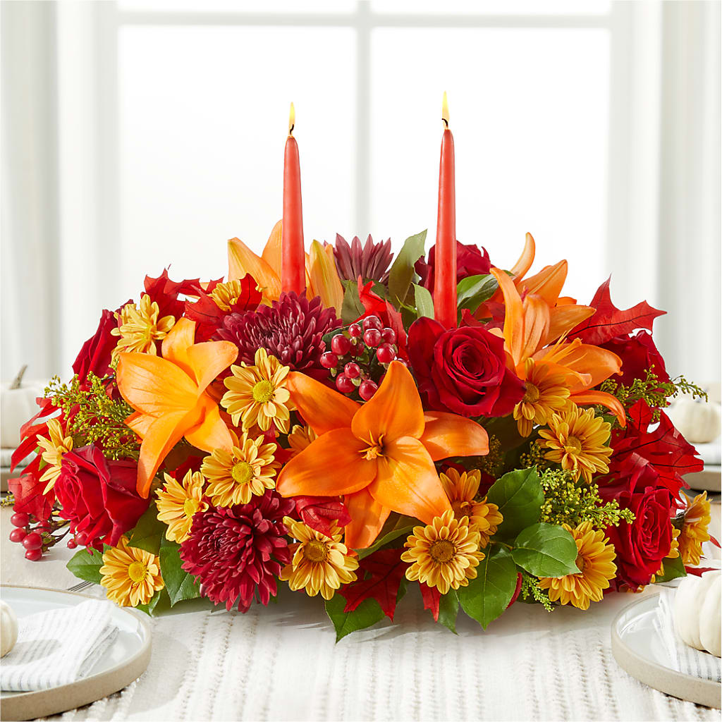 Autumn's Embrace Centerpiece –  A Country Home Floral, Baker City OR